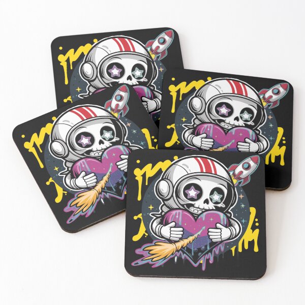 Item preview, Astronaut Skull with Comet Heart designed and sold by WeranovDesign.