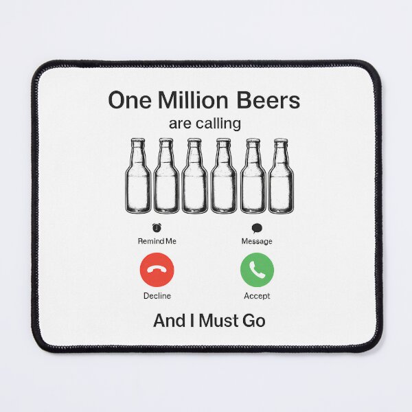Item preview, Funny Beer Lover – “One Million Beers Are Calling” Drinking Humor Tee for Men & Women designed and sold by Alluka Brand.
