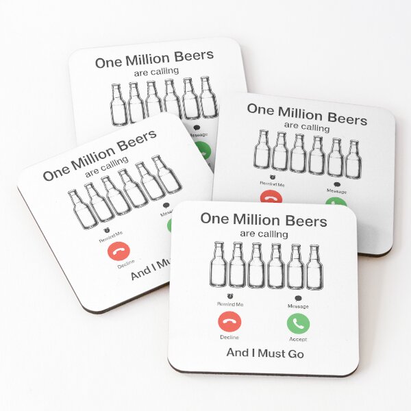 Item preview, Funny Beer Lover – “One Million Beers Are Calling” Drinking Humor Tee for Men & Women designed and sold by Alluka Brand.