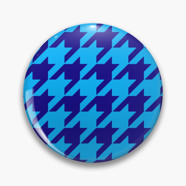 Item preview, Cyan Navy Blue Houndstooth Check Pattern Design  designed and sold by PatternTitan.