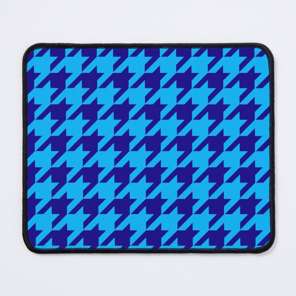 Item preview, Cyan Navy Blue Houndstooth Check Pattern Design designed and sold by PatternTitan.