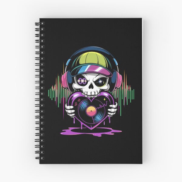 Item preview, DJ Skull with Vinyl Heart designed and sold by WeranovDesign.