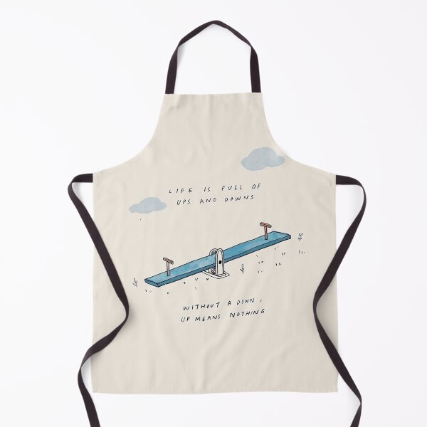 Item preview, Ups & Downs "Whimsical Seesaw Life Quote Art” designed and sold by meowjourney.