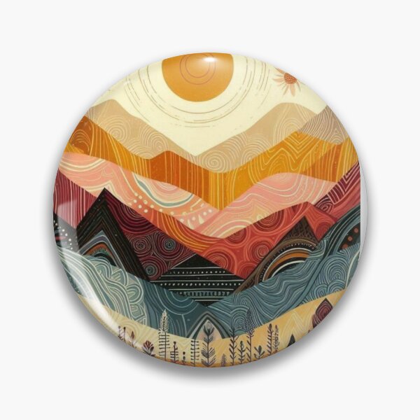 Item preview, Abstract Autumn Sunset Collection - Mountains in Vibrant Colors - Natural Art Accessories designed and sold by XNewStore.