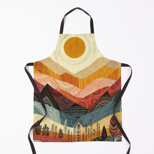 Item preview, Abstract Autumn Sunset Collection - Mountains in Vibrant Colors - Natural Art Accessories designed and sold by XNewStore.
