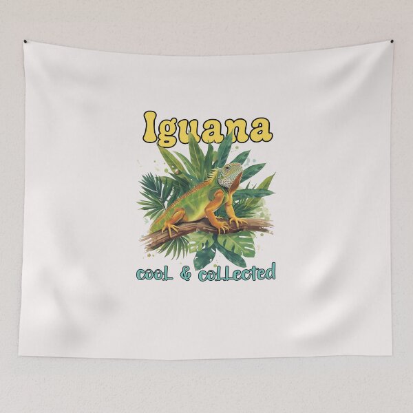 Item preview, Vintage Iguana Art – Cool & Collected Tropical Design | Retro Island Wall Decor designed and sold by Sun Sand & Sea Art.