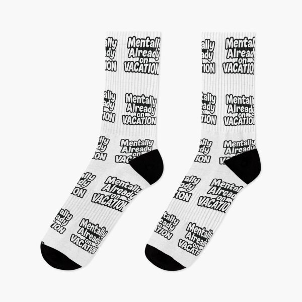 Item preview, Mentally Already on Vacation – Funny Travel Quote designed and sold by FraktalMoods.