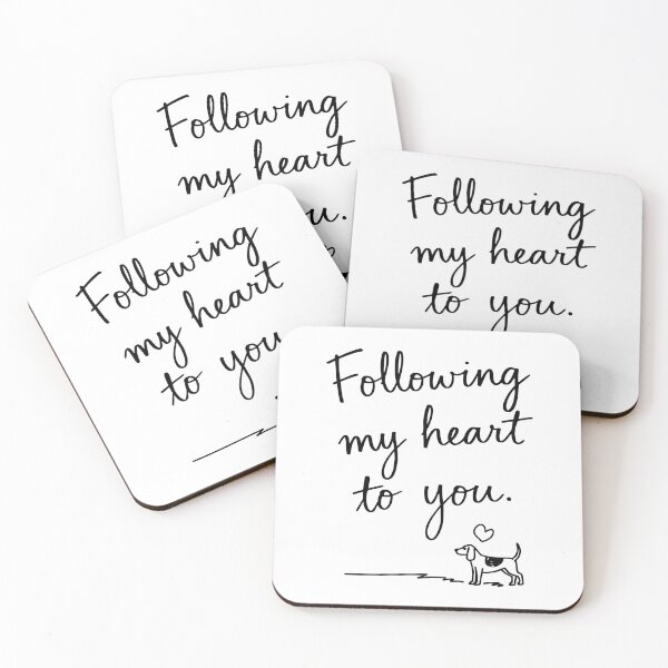 Item preview, Following My Heart To You Minimal Beagle Quote designed and sold by Tong4130.
