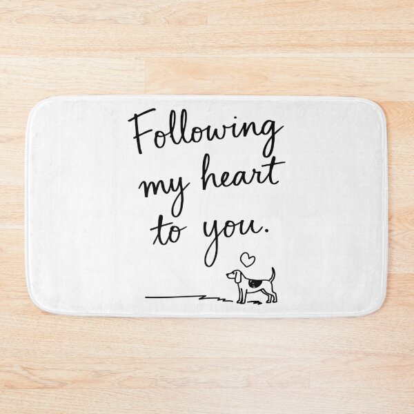 Item preview, Following My Heart To You Minimal Beagle Quote designed and sold by Tong4130.