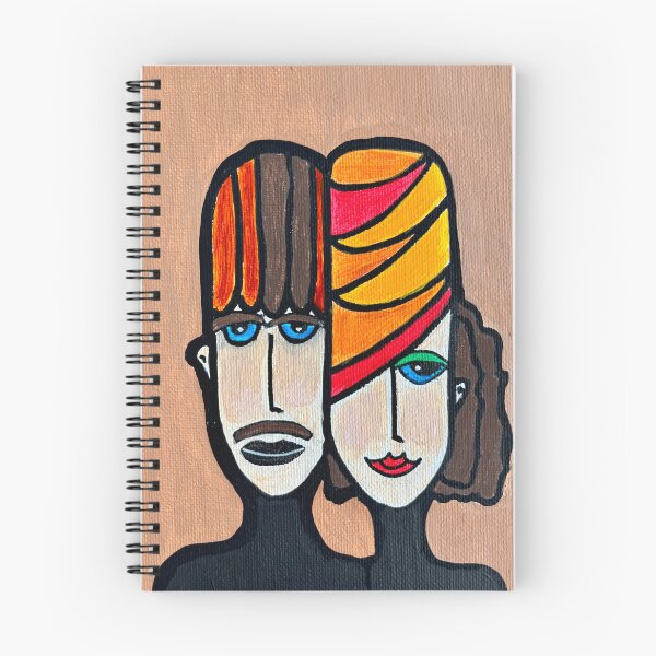 Item preview, Retro Couple – Chic Multi-Colored Pop Portrait: Them designed and sold by CathPainting.