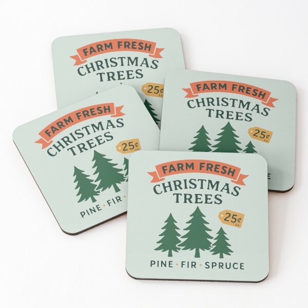 Item preview, Farm Fresh Christmas Trees – Vintage Tree Farm Holiday Illustration designed and sold by PrintSmithArt.