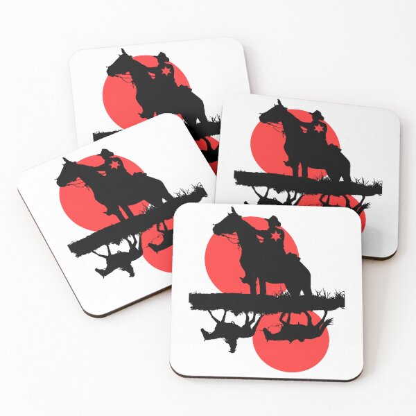 Item preview, Red Sunset Cowboy - Wild West Silhouette Rider designed and sold by IREMORHAN.