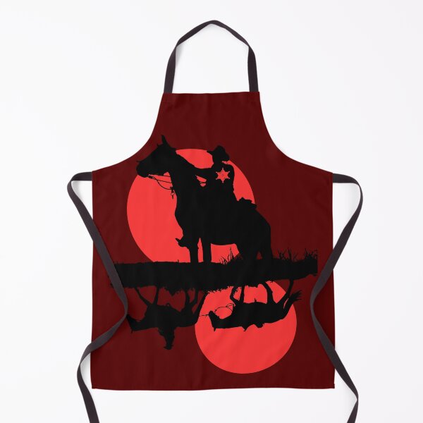 Artikelvorschau, Red Sunset Cowboy - Wilder Westen Silhouette Reiter entworfen und verkauft von IREMORHAN.