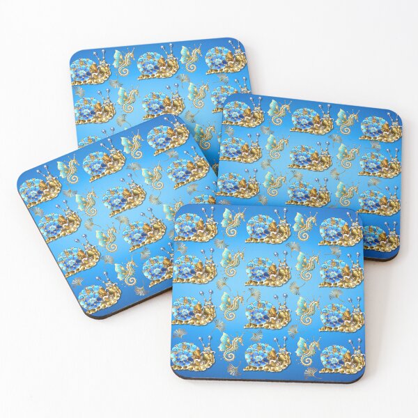 Item preview, Snails and Seahorses Pattern designed and sold by DigitalShoppeIL.