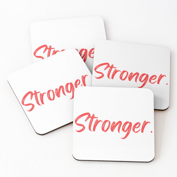 Aperçu de l'œuvre Slogan « Red Stronger » pour les gens forts créée et vendue par Room303Ltd.
