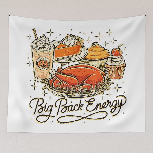Item preview, Big Back Energy Retro Leg Day Turkey Funny Thanksgiving Fall  designed and sold by JEFDodsonArt.
