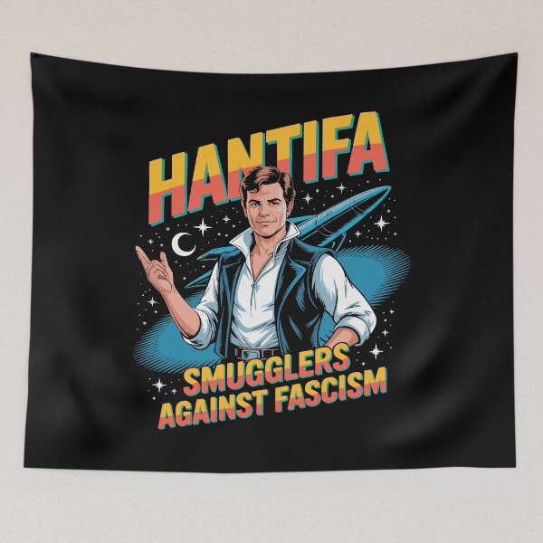 Item preview, ANTIFA HANTIFA Space Smuggler Solo Star Space Political No Kings designed and sold by w1ckerman.