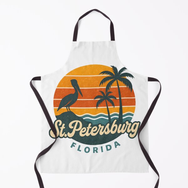 Item preview, Vintage St Petersburg Florida Design with Palm Trees Pelican and Sunset Beach Vibes designed and sold by WarFX Designs.
