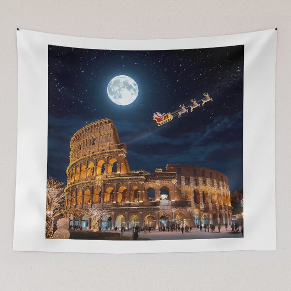 Item preview, Rome Italy Santas Sleigh Over the Colosseum designed and sold by acceleratorhams.