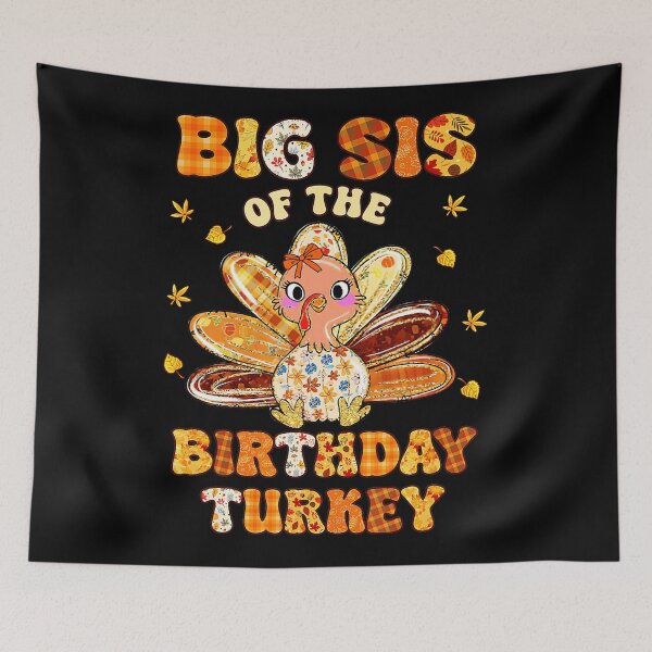 Item preview, Big Sis Of The Birthday Turkey Bow Family Matching Sister  designed and sold by JEFDodsonArt.