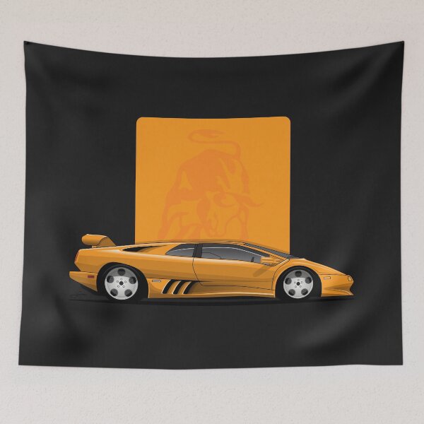 Item preview, Lambo Diablo Orange illustration designed and sold by blackdogshop.