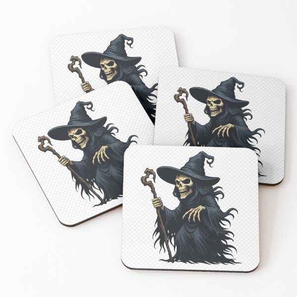 Item preview, Dark Skeleton Witch – Creepy Halloween Artwork designed and sold by FraktalMoods.