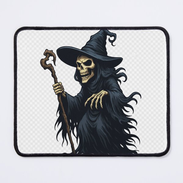Item preview, Dark Skeleton Witch – Creepy Halloween Artwork designed and sold by FraktalMoods.
