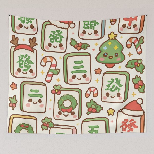 Item preview, Christmas Mahjong Tile Pattern Design designed and sold by Best Pattern⭐⭐⭐⭐⭐.