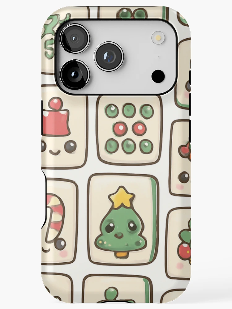 Thumbnail 1 of 4, iPhone Case, Christmas Mahjong Tile Pattern Design designed and sold by Best Pattern⭐⭐⭐⭐⭐.