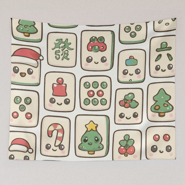 Item preview, Christmas Mahjong Tile Pattern Design designed and sold by Best Pattern⭐⭐⭐⭐⭐.