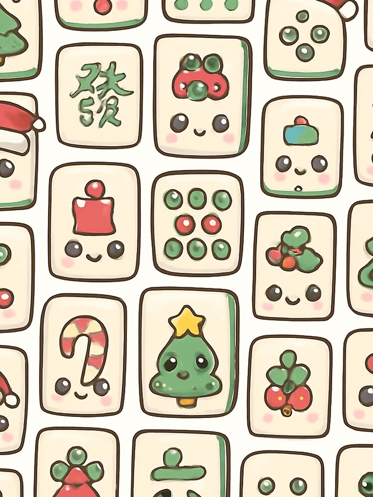 Thumbnail 5 of 5, A-Line Dress, Christmas Mahjong Tile Pattern Design designed and sold by bestpattern614.