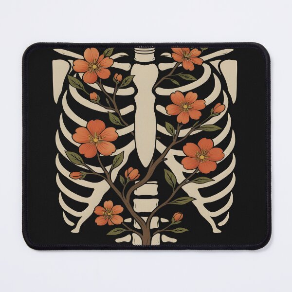 Item preview, Floral Skeleton Botanical Anatomy Art for Halloween and Gothic Lovers designed and sold by KamalaDesign.