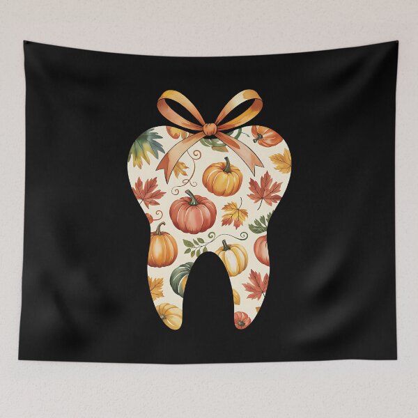 Item preview, Tooth Coquette Bow Dentist Thanksgiving Dental Assistant designed and sold by BakeryDozen.