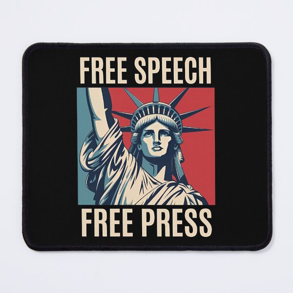 Item preview, Free Speech Free Press Protest Sign - Resist Hate, Democracy Has No Kings, Statue of Liberty designed and sold by Haupalette.