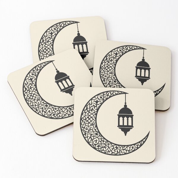 Item preview, Islamic Crescent Moon and Lantern Design (V.6) | Elegant Ramadan and Eid Art designed and sold by D-Islamic.