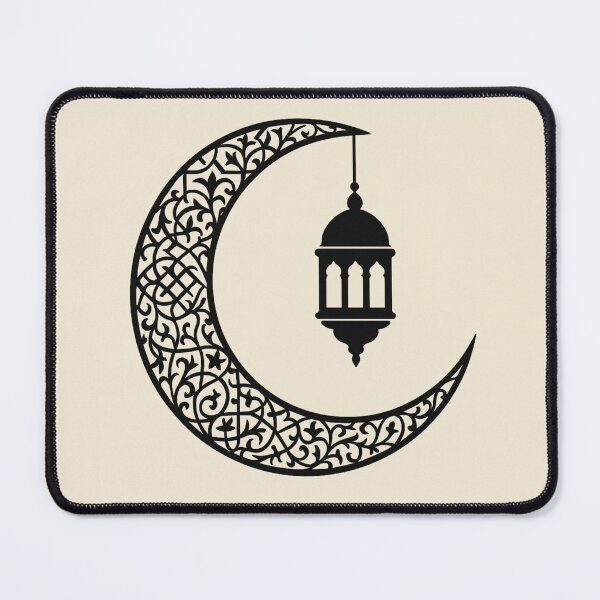 Item preview, Islamic Crescent Moon and Lantern Design (V.6) | Elegant Ramadan and Eid Art designed and sold by D-Islamic.