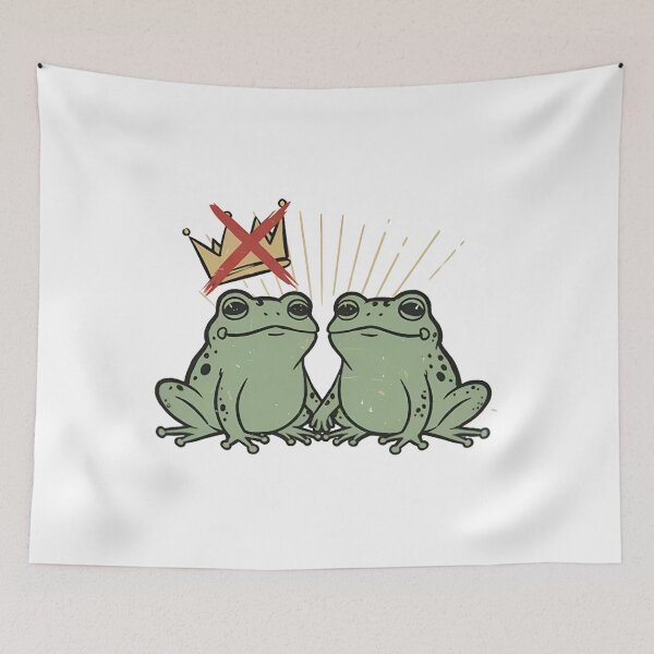Item preview, Frogs Together Strong Protest Frog Humor No Kings in America for Humor Lovers designed and sold by Haupalette.