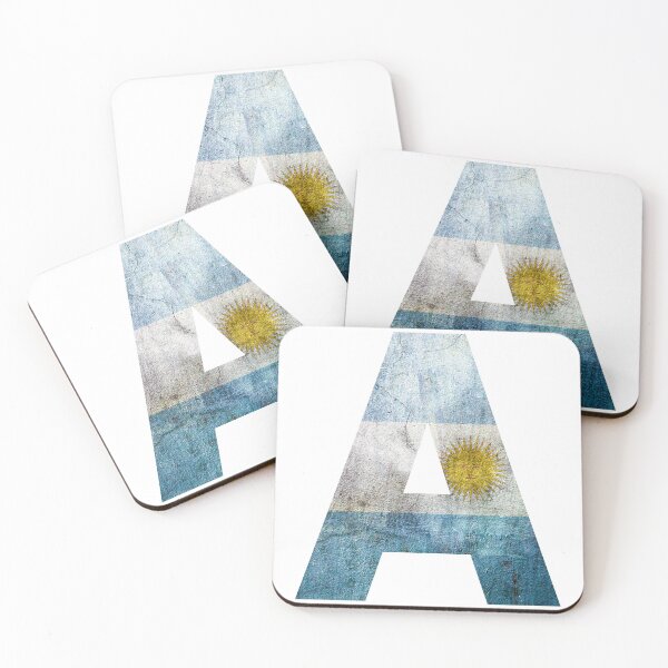 Item preview, Argentina Grunge – Classic Flag with Vintage Texture Letter A designed and sold by LOLENGLISH.