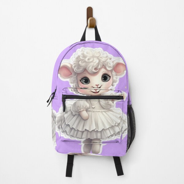 Item preview, Cute Lamb Ballerina Sticker – Kawaii Sheep in White Dress designed and sold by PaintbrushPlace.