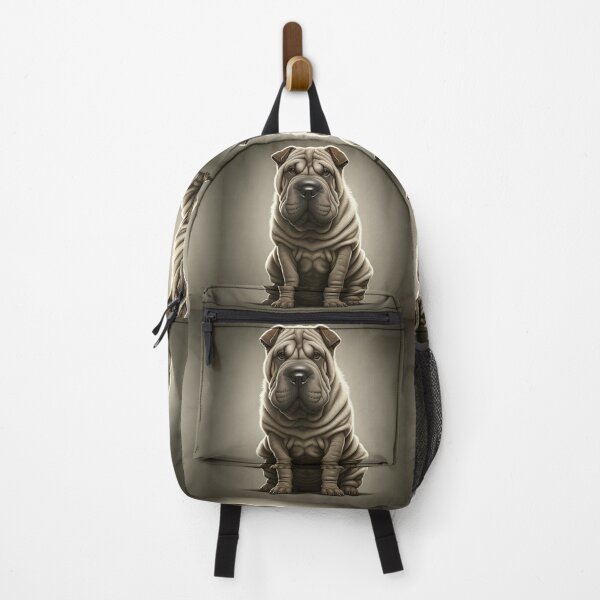 Item preview, Wrinkled Charm – Funny Shar Pei Caricature Dog Art designed and sold by PawPrintedArt.