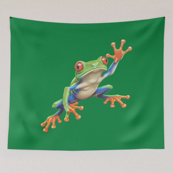 Item preview, Red Eyed Tree Frog Tropical Rainforest Amphibian Nature designed and sold by TeeARTHY.