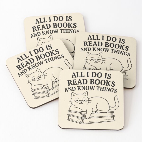 Item preview,  All I Do Is Read Books And Know Things - Smart Cat Design designed and sold by MiLaKK.