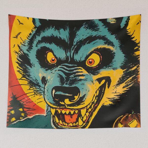Item preview, Halloween Wolf Vintage designed and sold by Maioriz.