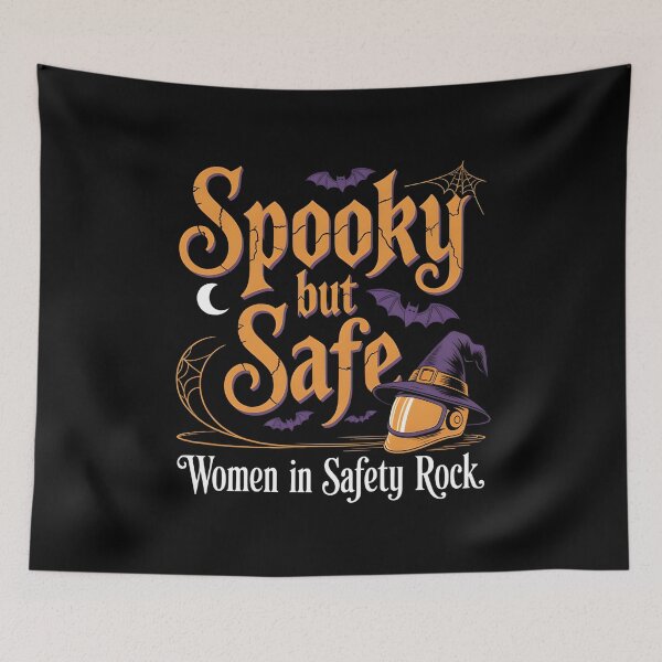 Item preview, Spooky but Safe – Women in Safety Halloween Design designed and sold by PeteLawliiet.