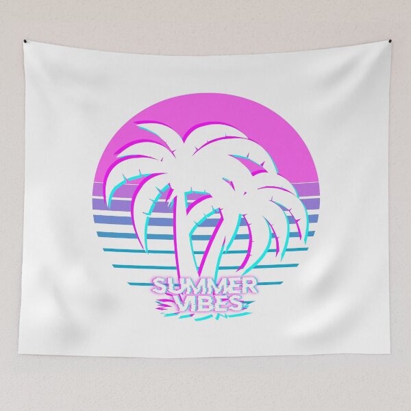 Item preview, SUMMER VIBES – vaporwave style palm tree designed and sold by Wawan35200.