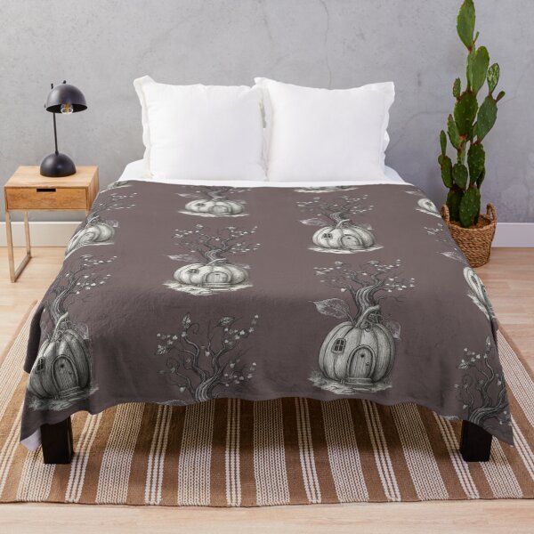 Item preview, Pumpkin House with Tree and Leaves designed and sold by tinkeybabes.