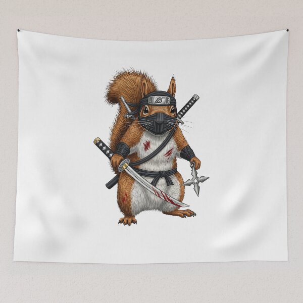 Item preview, Squirrel Ninja Warrior Katana Funny Animal  designed and sold by TeeARTHY.