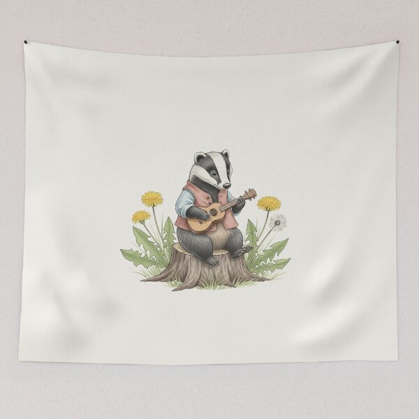Item preview, The Badger’s Gentle Melody designed and sold by Pasteltone.