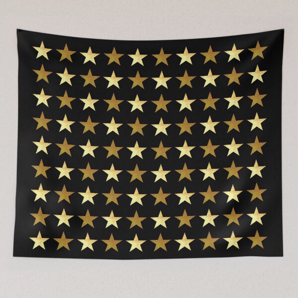 Item preview, Golden stars on black designed and sold by CreaTwinkles.