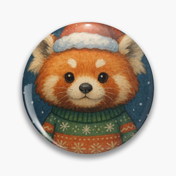 Item preview, Cute Christmas Red Panda in cozy sweater designed and sold by BigBlueArt.
